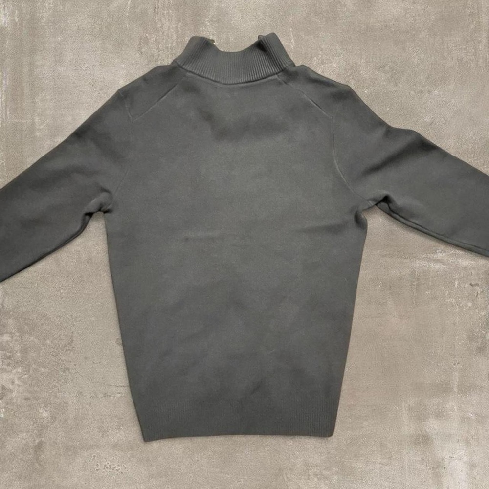 Christian Lacroix Gray Quarter Zip Sweater Men’s Medium Minimalist Pullover - Picture 3 of 4